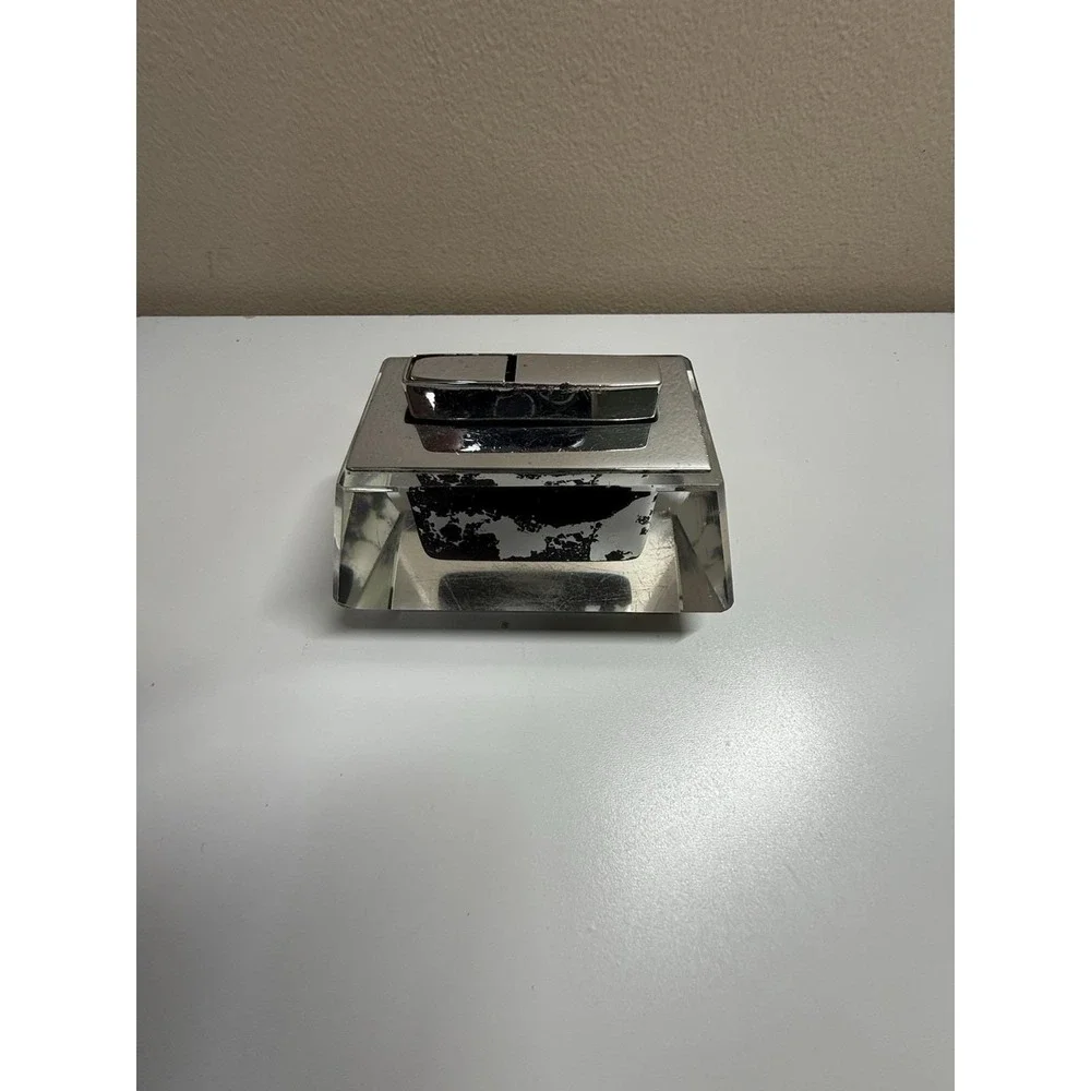 Vintage Evans Table Lighter in a Glass Casing